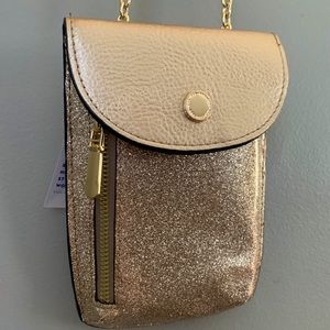 Gold crossbody bag
